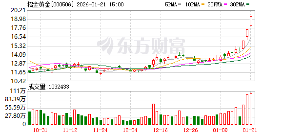 黄金概念最大黑马 两年涨超20倍!业绩预亏榜出炉 最高亏损逾160亿元