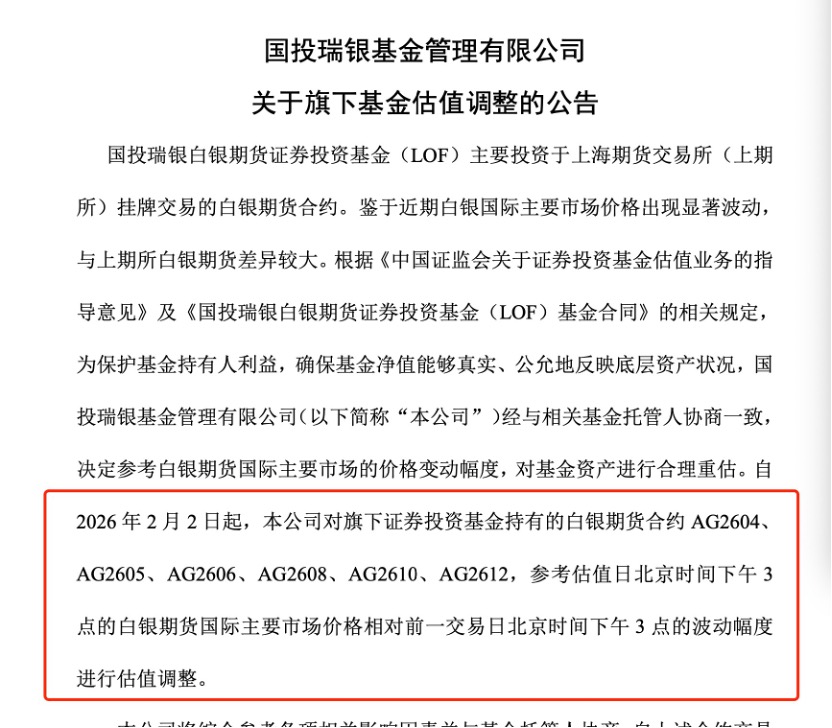 单日下跌31.5%创下公募单日跌幅纪录 国投白银LOF“手动抹掉涨跌幅限制”(3) 单日下跌31.5%创下公募单日跌幅纪录 国投白银LOF“手动抹掉涨跌幅限制”(3)