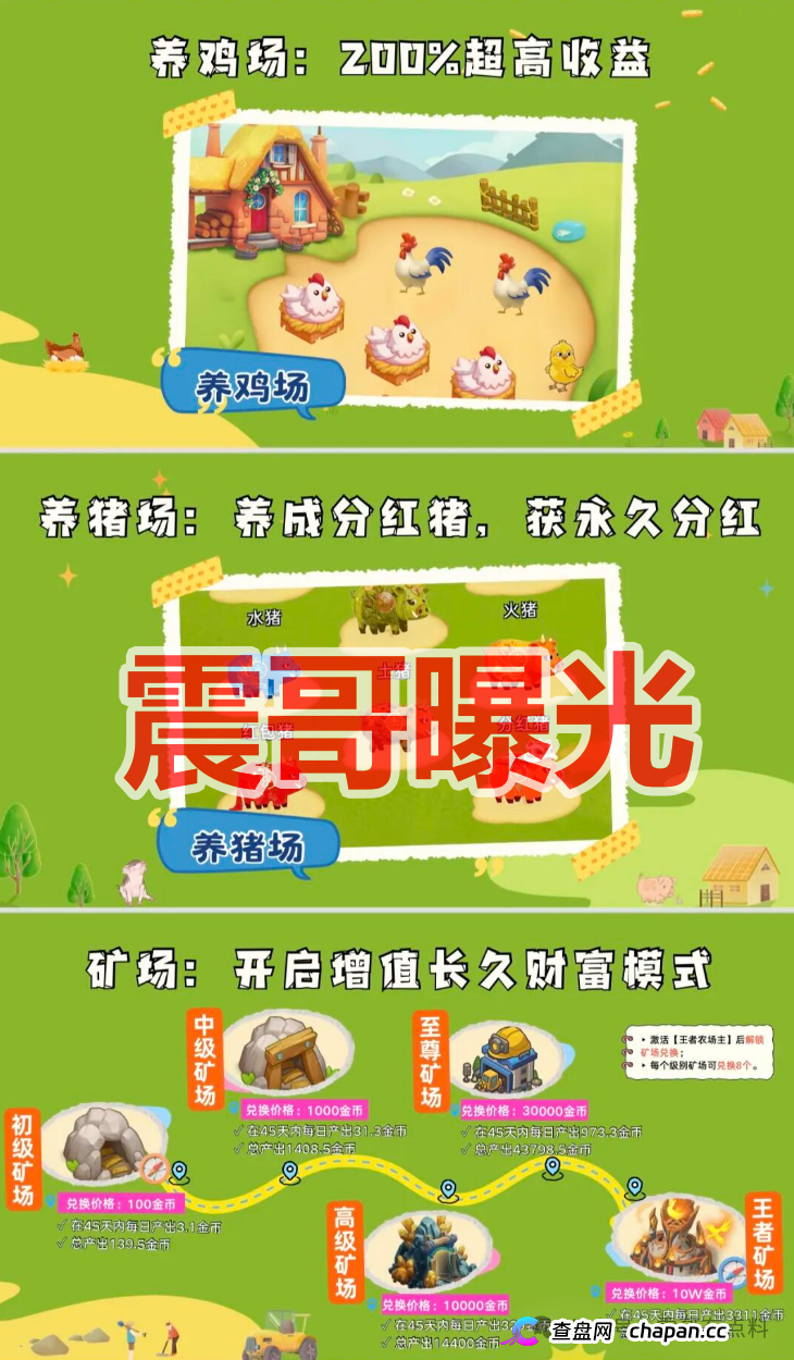 首富庄园农场游戏资金盘骗局，快割项目，看见远离