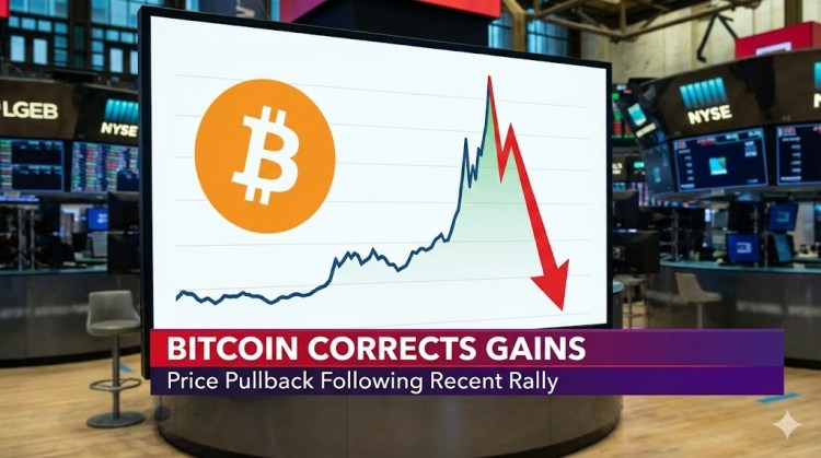比特币价格在飙升后出现回调，市场关注其反应